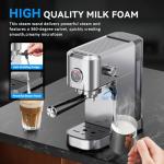 Compact 20-Bar Espresso Machine with Milk Frother