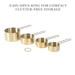 Martha Stewart Gold Stainless Steel Measuring Cups Set