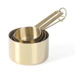 Martha Stewart Gold Stainless Steel Measuring Cups Set