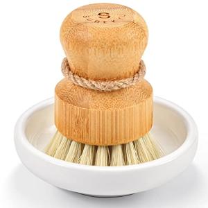 Bamboo Dish Scrub Brush with Sisal Bristles