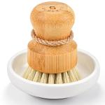 Bamboo Dish Scrub Brush with Sisal Bristles