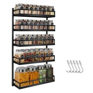 Adjustable 5-Tier Wall Mount Spice Rack