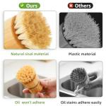 Bamboo Dish Scrub Brush with Sisal Bristles