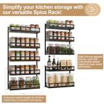 Adjustable 5-Tier Wall Mount Spice Rack