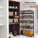 Adjustable 5-Tier Wall Mount Spice Rack