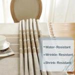 Laolitou Rustic Tablecloth Cotton Linen Waterproof Thanksgiving Tablecloth Burlap Table Cloths for Kitchen Dining Cloth Table Cloth for Rectangle Tables Coffee Lines Rectangle,55''x70'',4-6 Seats