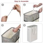 Efluky Slim Collapsible Laundry Basket with Handles