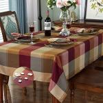 Red Checkered Rectangle Tablecloth 52 x 70 Inch