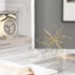 MOCOME 8" Gold Decorative Metal Sphere for Home