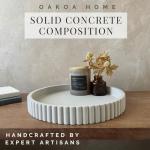 Round Concrete Decorative Tray for Home and Coffee Table