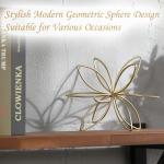 MOCOME 8" Gold Decorative Metal Sphere for Home