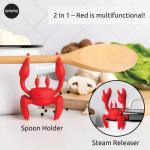 OTOTO Red Crab Silicone Spoon Rest for Kitchen