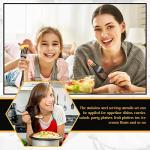 19-Piece Stainless Steel Flatware Serving Set - Black