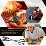 19-Piece Stainless Steel Flatware Serving Set - Black