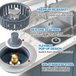 3-in-1 Stainless Steel Sink Strainer & Stopper