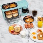 Retro 3-in-1 Breakfast Station with Toaster, Griddle, Coffee Maker