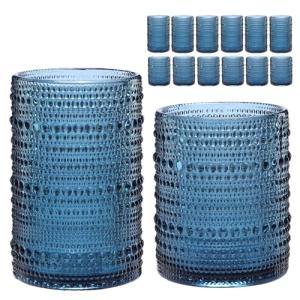 Vintage Glass Drinking Cups Set of 12