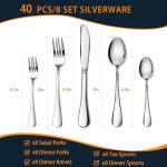40-Piece Stainless Steel Cutlery Set for 8