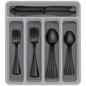 60-Piece Stainless Steel Silverware Set with Organizer