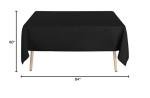 sancua Rectangle Tablecloth - 60 x 84 Inch - Stain and Wrinkle Resistant Washable Polyester Table Cloth, Decorative Fabric Table Cover for Dining Tables, Buffet Parties and Camping, Black