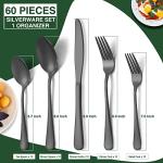 60-Piece Stainless Steel Silverware Set with Organizer