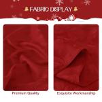 Romanstile Christmas Jacquard Rectangle Tablecloth - Winter Waterproof Damask Floral Decorative Table Cloths Heavy Weight Fabric Table Covers for Dinner/Parties/Holiday - 60 x 84 Inch, Red