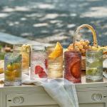 Mfacoy Vintage Hobnail Drinking Glasses Set of 6