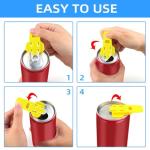 6 Pack Easy Manual Can Openers with Colorful Covers