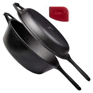 Cuisinel Cast Iron Skillet with Lid - 3 Qt