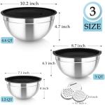 TeamFar Nesting Stainless Steel Mixing Bowls Set