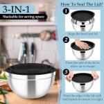 TeamFar Nesting Stainless Steel Mixing Bowls Set