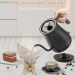 Anfilank 0.8L Gooseneck Electric Kettle with Thermometer