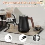 Anfilank 0.8L Gooseneck Electric Kettle with Thermometer