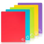 Set of 5 Colorful Non-Slip Cutting Board Mats