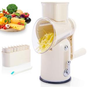 Manual Rotary Cheese Grater with 5 Blades