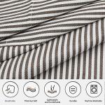 NLUS 2 Pack Kitchen Cooking Aprons, Adjustable Bib Soft Chef Apron with 2 Pockets for Men Women(Black/Brown Stripes)