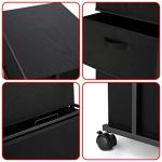 Black 3-Drawer Fabric Dresser Tower Unit