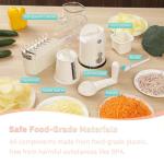 Manual Rotary Cheese Grater with 5 Blades