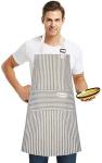 Lofekea Aprons 2 Pack Adjustable Bib Aprons with 2 Pockets Cotton Linen Cooking Kitchen Chef Apron for Women and Men