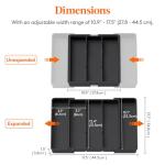 Expandable Cooking Utensil Drawer Organizer in Black