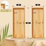 Stackable Bamboo Drawer Organizer Bins (Set of 2)