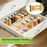 Adjustable Bamboo Drawer Dividers – 4 Pack
