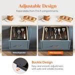 Expandable Cooking Utensil Drawer Organizer in Black