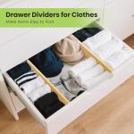 Adjustable Bamboo Drawer Dividers – 4 Pack