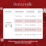Romanstile Christmas Jacquard Rectangle Tablecloth - Winter Waterproof Damask Floral Decorative Table Cloths Heavy Weight Fabric Table Covers for Dinner/Parties/Holiday - 60 x 84 Inch, Red
