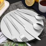 E-far 40-Piece Hammered Stainless Steel Flatware Set