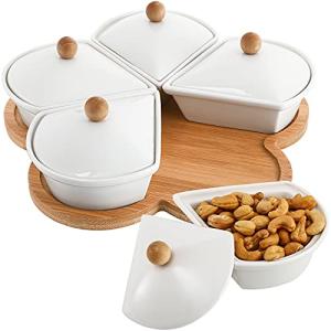 Ceramic Serving Dishes with Lids and Dipping Bowls