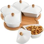 Ceramic Serving Dishes with Lids and Dipping Bowls
