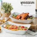 YHOSSEUN Large White Serving Bowls with Handles
