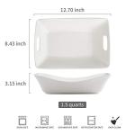 YHOSSEUN Large White Serving Bowls with Handles